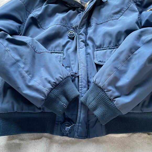 š„Vintage Midwest Traders Unisex Utility Retro Bomber Jacket Plaid Blanket lined - Picture 12 of 15